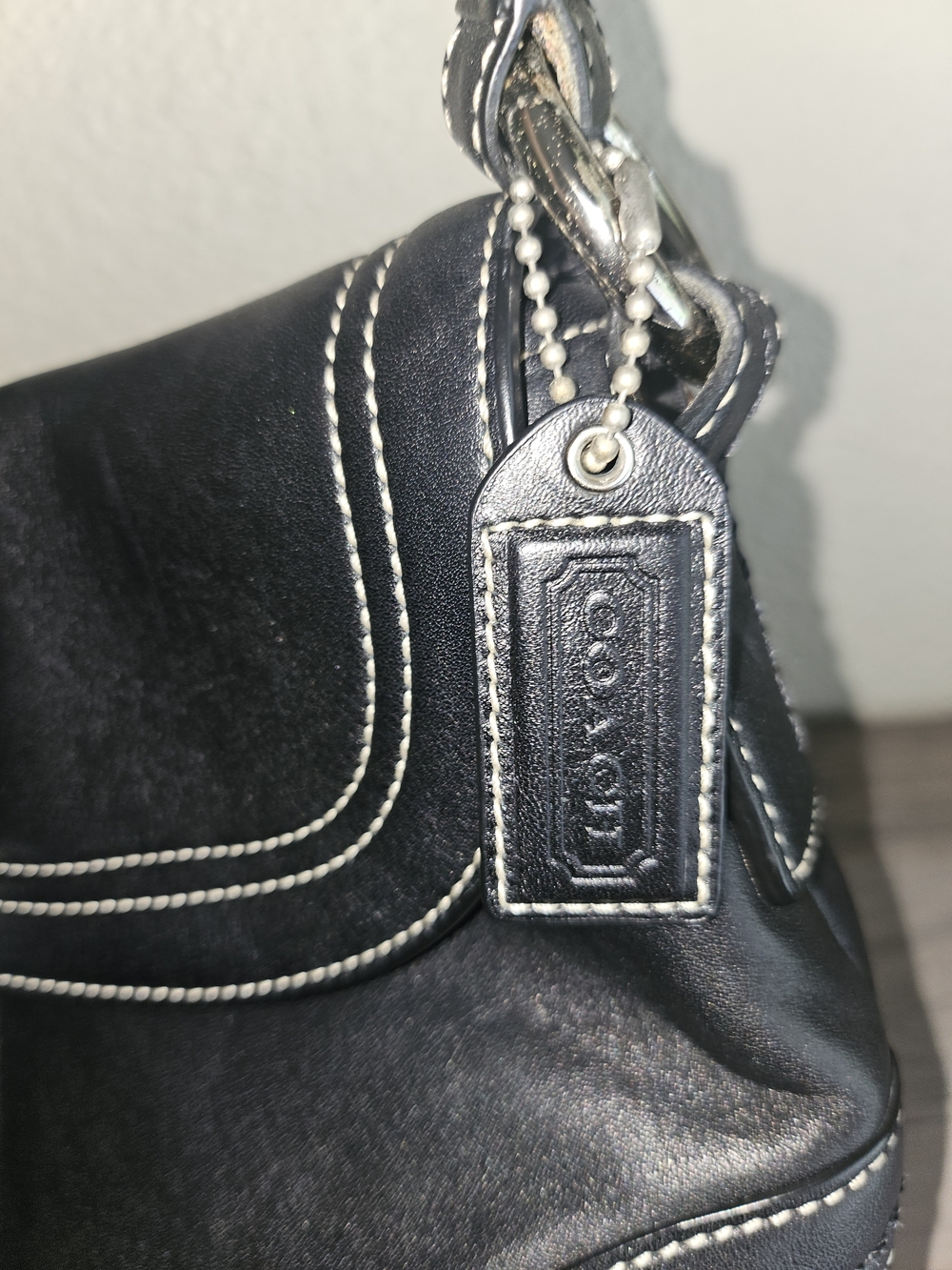 Coach Black Leather Interior Patch Bag - Picture 7 of 10